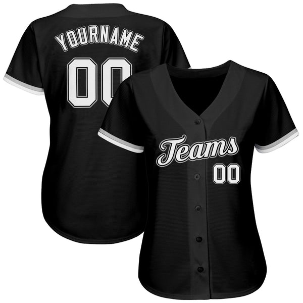 Custom Baseball Jersey Black Red Pinstripe Red-White Authentic Women's Size:M