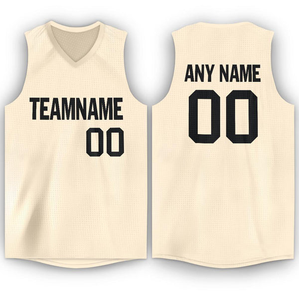  Custom Basketball Jersey V-Neck 2 Color Trim Black and