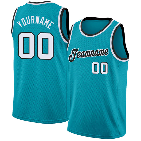 Create Basketball White Pink Light Blue Rib-Knit Jersey Clearance –  FanCustom