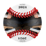 Personalized White High School Graduation Photo Baseballs