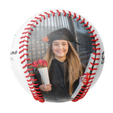 Personalized White High School Graduation Photo Baseballs