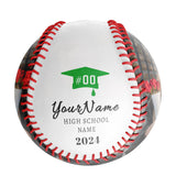 Personalized White High School Graduation Photo Baseballs