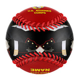 Personalized Red U.S Veteran Marines Corps Photo Baseballs