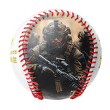 Personalized White U.S Veteran Army Photo Baseballs