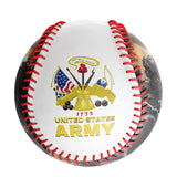 Personalized White U.S Veteran Army Photo Baseballs