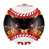 Personalized White Ghost Samurai Skull Photo Baseballs