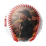 Personalized White Ghost Samurai Skull Photo Baseballs