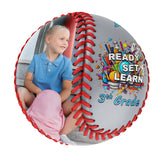 Personalized Grey Ready Set Learn Starting School 3th Grade Photo Baseballs