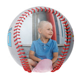 Personalized Grey Ready Set Learn Starting School 3th Grade Photo Baseballs