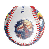 Personalized White American Flag Eagle Photo Baseballs