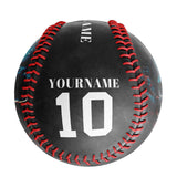 Personalized Black American Flag Skull Photo Baseballs