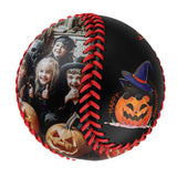 Personalized Black Happy Halloween Pumpkin Photo Baseballs