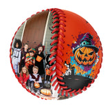 Personalized Orange Happy Halloween Pumpkin Graffiti Photo Baseballs