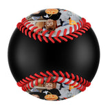 Personalized Black Happy Halloween Pumpkin Ghost Photo Baseballs