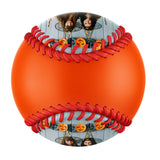 Personalized Orange Happy Halloween Witch Photo Baseballs