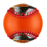 Personalized Orange Happy Halloween Ghost Photo Baseballs