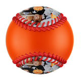 Personalized Orange Happy Halloween Ghost Photo Baseballs