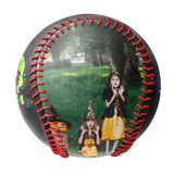 Personalized Black Happy Halloween Witch Pumpkin Spider Web Castle Photo Baseballs