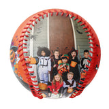 Personalized Orange Happy Halloween Pumpkin Graffiti Photo Baseballs