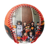 Personalized Orange Happy Halloween Pumpkin Ghost Photo Baseballs