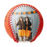 Personalized Orange Happy Halloween Witch Photo Baseballs