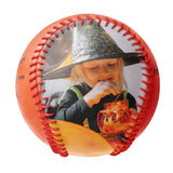 Personalized Orange Happy Halloween Ghost Photo Baseballs