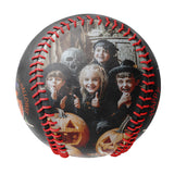 Personalized Black Happy Halloween Pumpkin Photo Baseballs