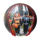 Personalized Black Happy Halloween Pumpkin Photo Baseballs