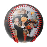 Personalized Black Happy Halloween Pumpkin Ghost Photo Baseballs