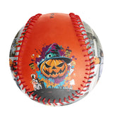 Personalized Orange Happy Halloween Pumpkin Graffiti Photo Baseballs