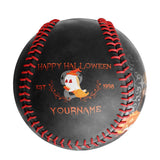 Personalized Black Happy Halloween Ghost Photo Baseballs