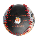 Personalized Black Happy Halloween Pumpkin Ghost Photo Baseballs