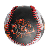 Personalized Black Happy Halloween Spider Web Photo Baseballs