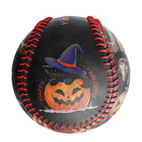 Personalized Black Happy Halloween Pumpkin Photo Baseballs