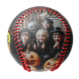 Personalized Black Happy Halloween Pumpkin Photo Baseballs