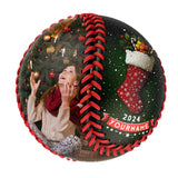 Personalized Christmas Socks Gift Photo Baseballs