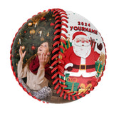 Personalized Christmas Santa Claus Gift Photo Baseballs