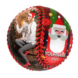 Personalized Christmas Santa Claus Photo Baseballs