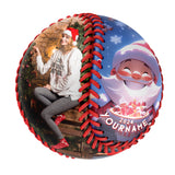 Personalized Christmas Santa Claus Snowflake Photo Baseballs