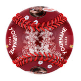 Personalized Christmas Santa Claus Snowman Tree Photo Baseballs