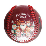 Personalized Christmas Santa Claus Elk Snowflakes Photo Baseballs