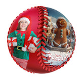 Personalized Christmas Ginerbread Snow Photo Baseballs