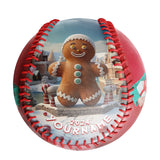 Personalized Christmas Ginerbread Snow Photo Baseballs