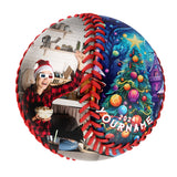 Personalized Christmas Cartoon Tree Photo Baseballs