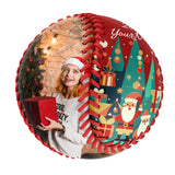 Personalized Merry Christmas Santa Claus Gift Photo Baseballs