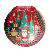 Personalized Merry Christmas Santa Claus Gift Photo Baseballs