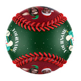 Personalized Merry Christmas Snowman Snowflake Photo Baseballs