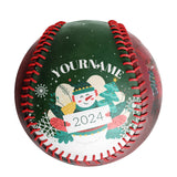 Personalized Merry Christmas Snowman Snowflake Photo Baseballs