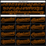 Custom Black Bay Orange 3D Halloween Authentic Baseball Jersey