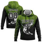 Custom Stitched Neon Green Black-White 3D Rainbow Trout Fish Fishing Sports Pullover Sweatshirt Hoodie